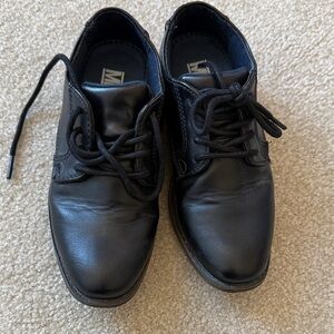 Mix No. 6 Black Leather Derby Shoes